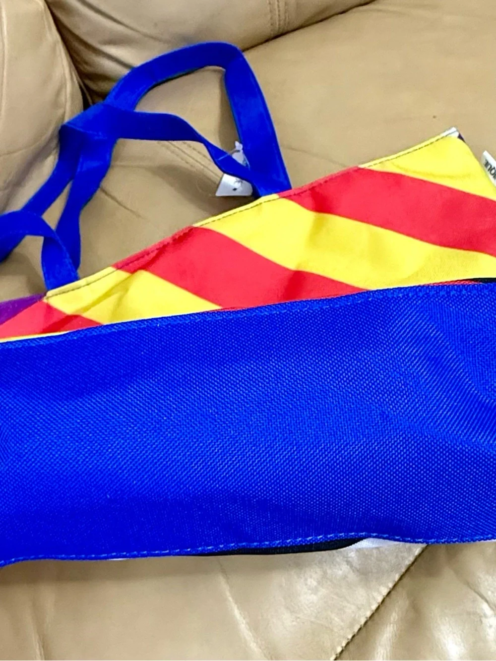Donald Robertson x Clinique NWT Colorblock Rainbow Tote Drawbertson